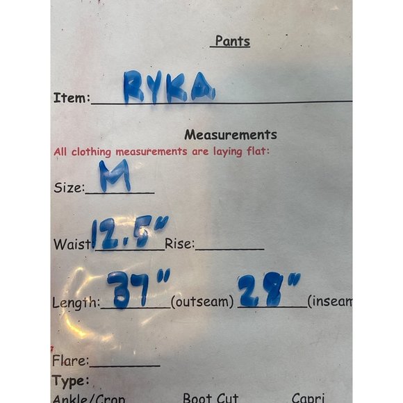 Ryka Compression Leggings Womens Blue Nylon Blend Performance Contouring M - Picture 5 of 5